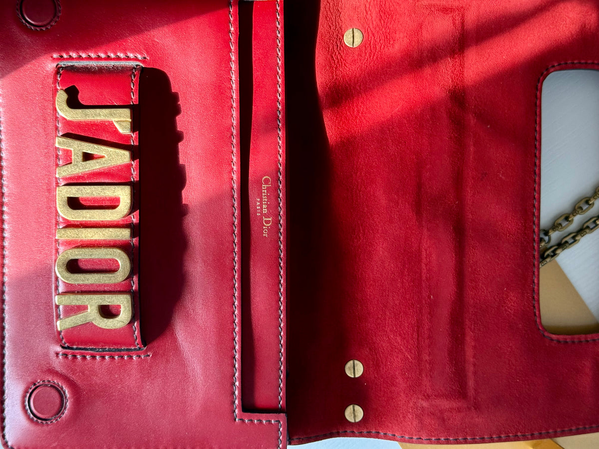 Christian Dior J’ADIOR Red Shoulder Handbag Vintage