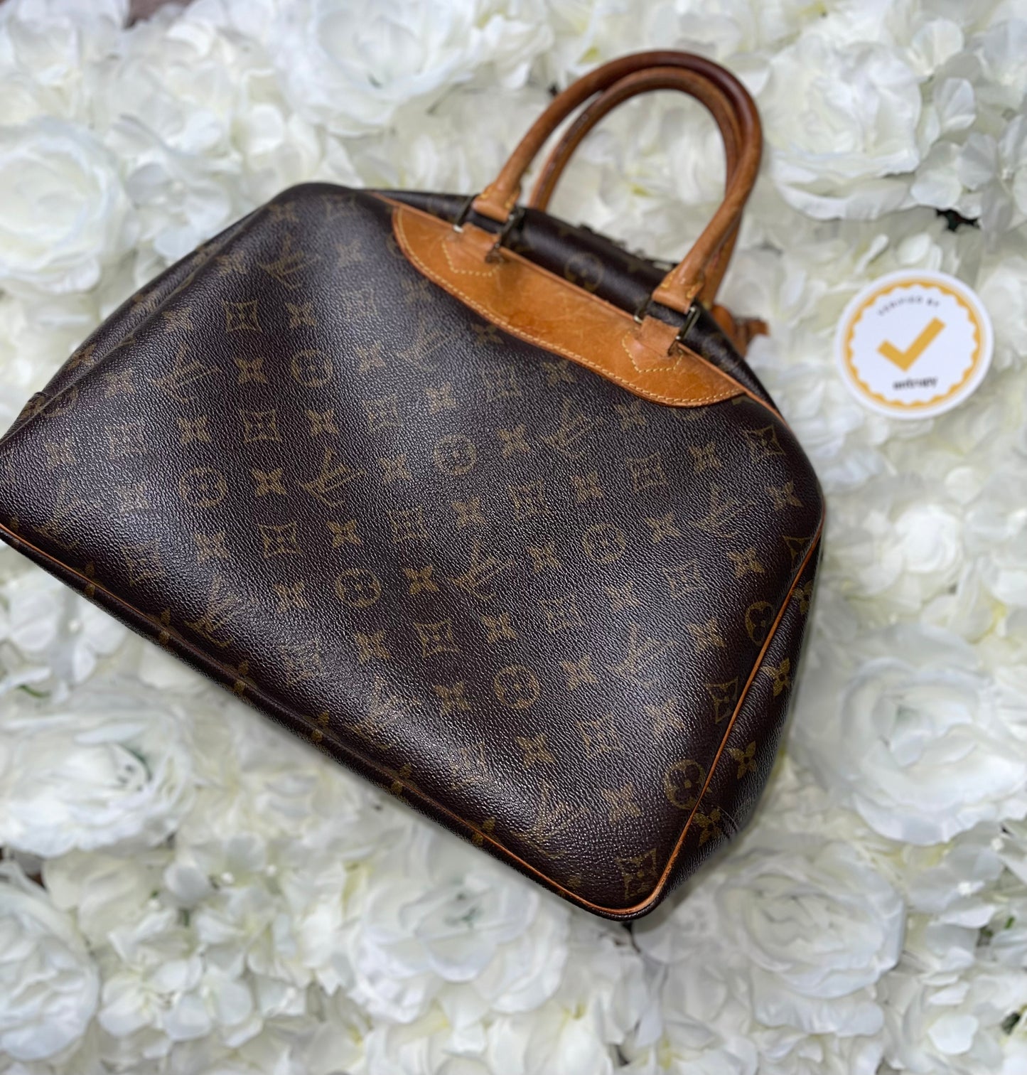 Louis Vuitton Monogram Deauville Tote Handbag Vintage