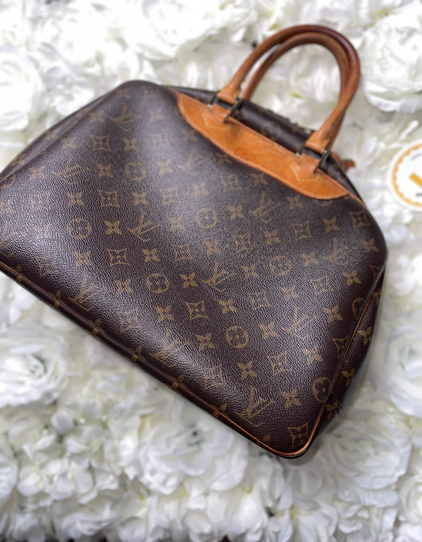Louis Vuitton Monogram Deauville Tote Handbag Vintage