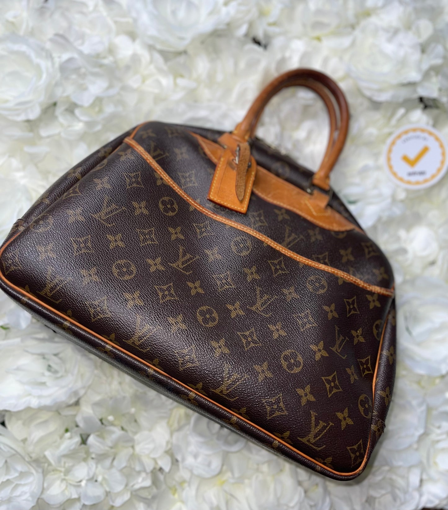 Louis Vuitton Monogram Deauville Tote Handbag Vintage