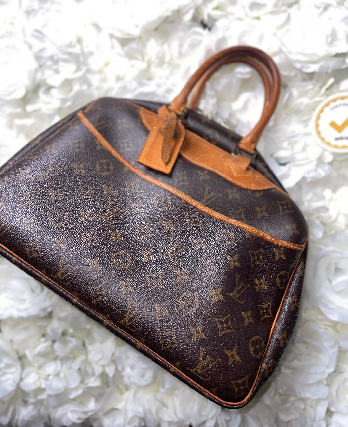 Louis Vuitton Monogram Deauville Tote Handbag Vintage