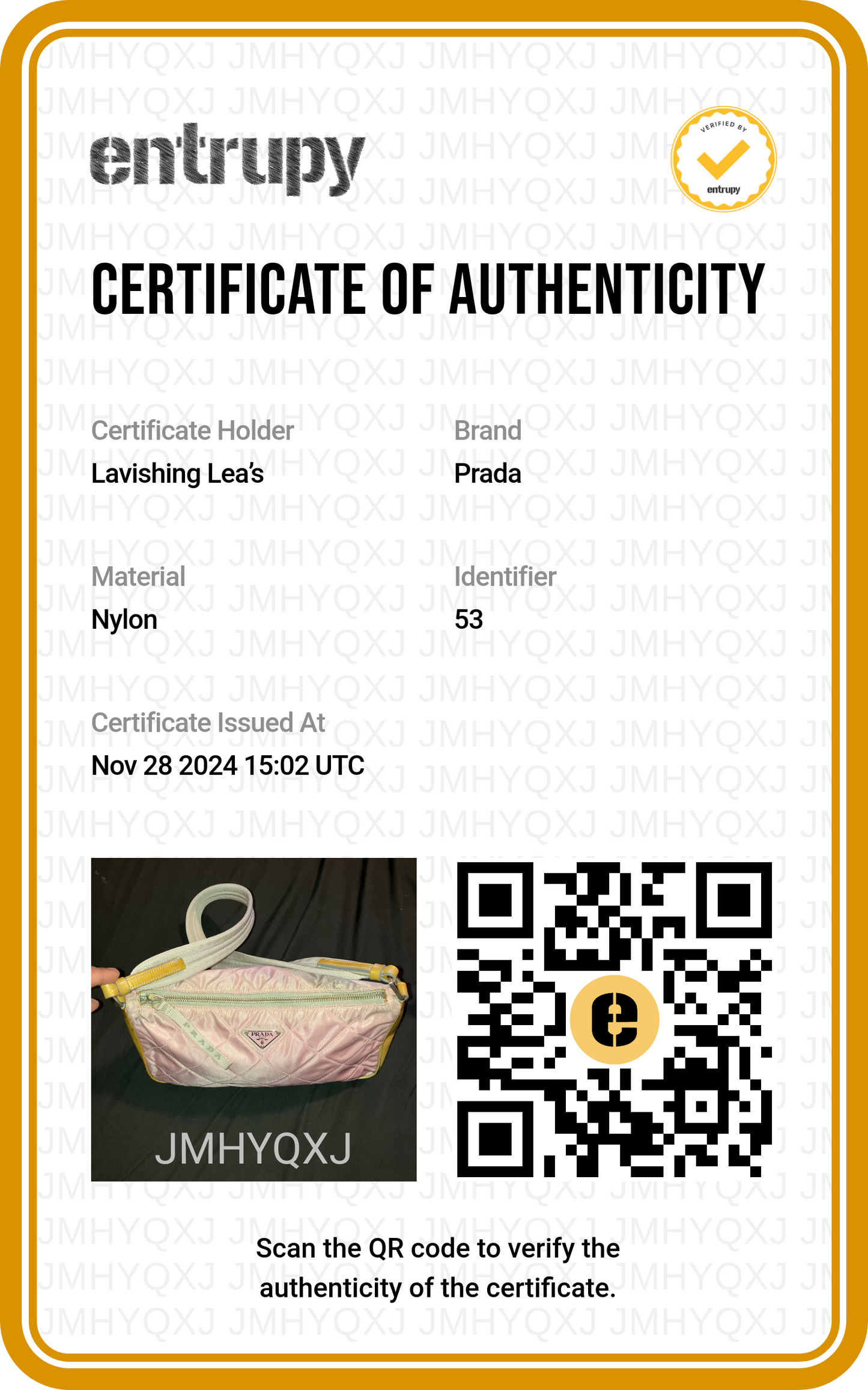 Prada Tessuto Pink Nylon Bag Vintage