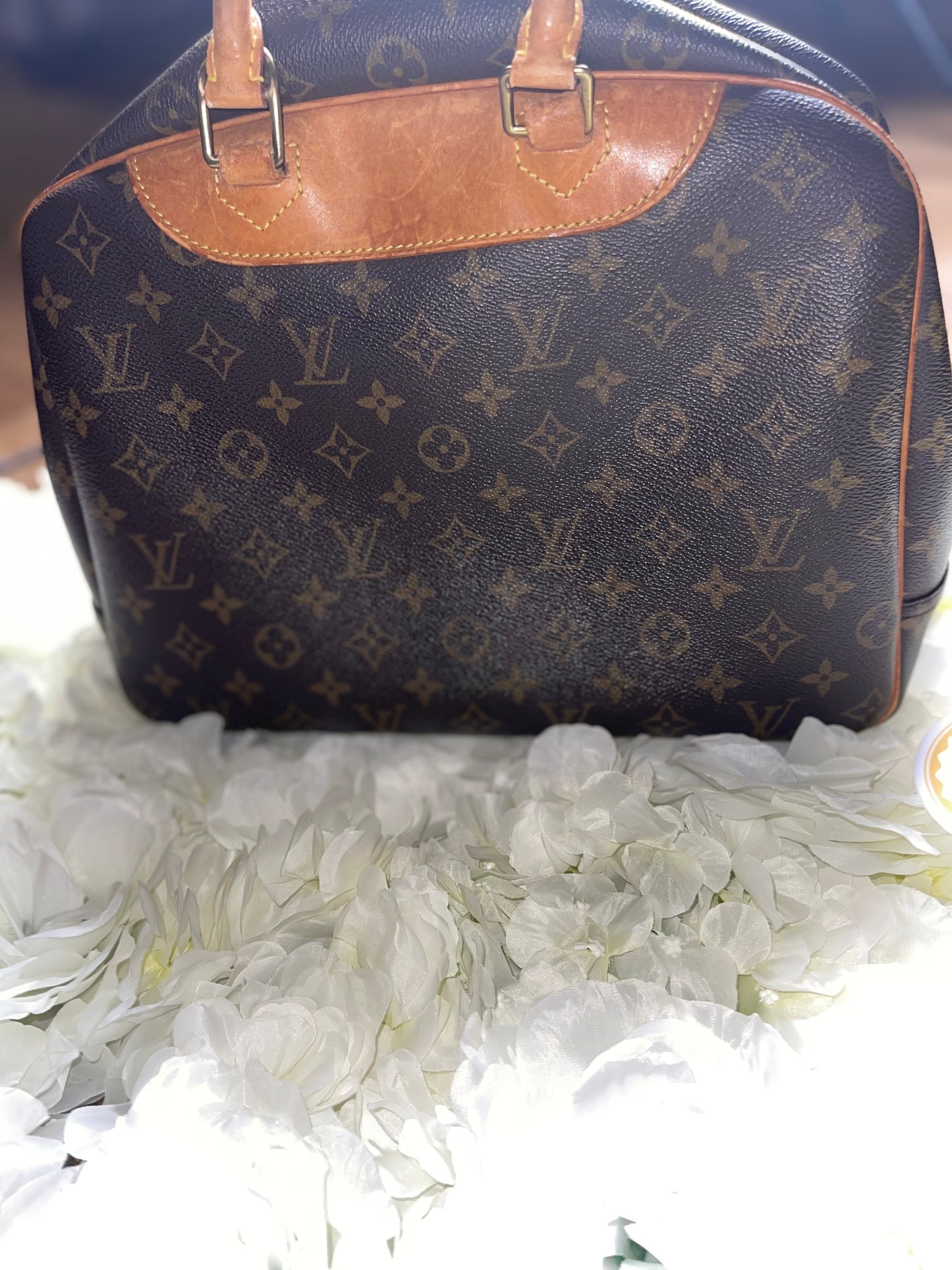Louis Vuitton Monogram Deauville Tote Handbag Vintage