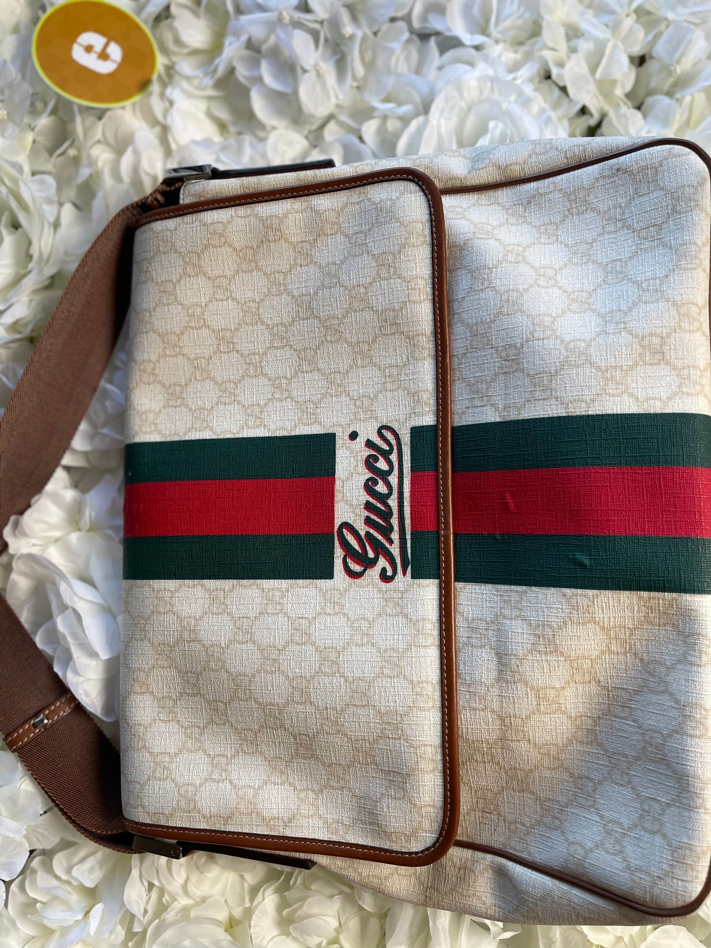 Gucci Messenger Bag White- Vintage