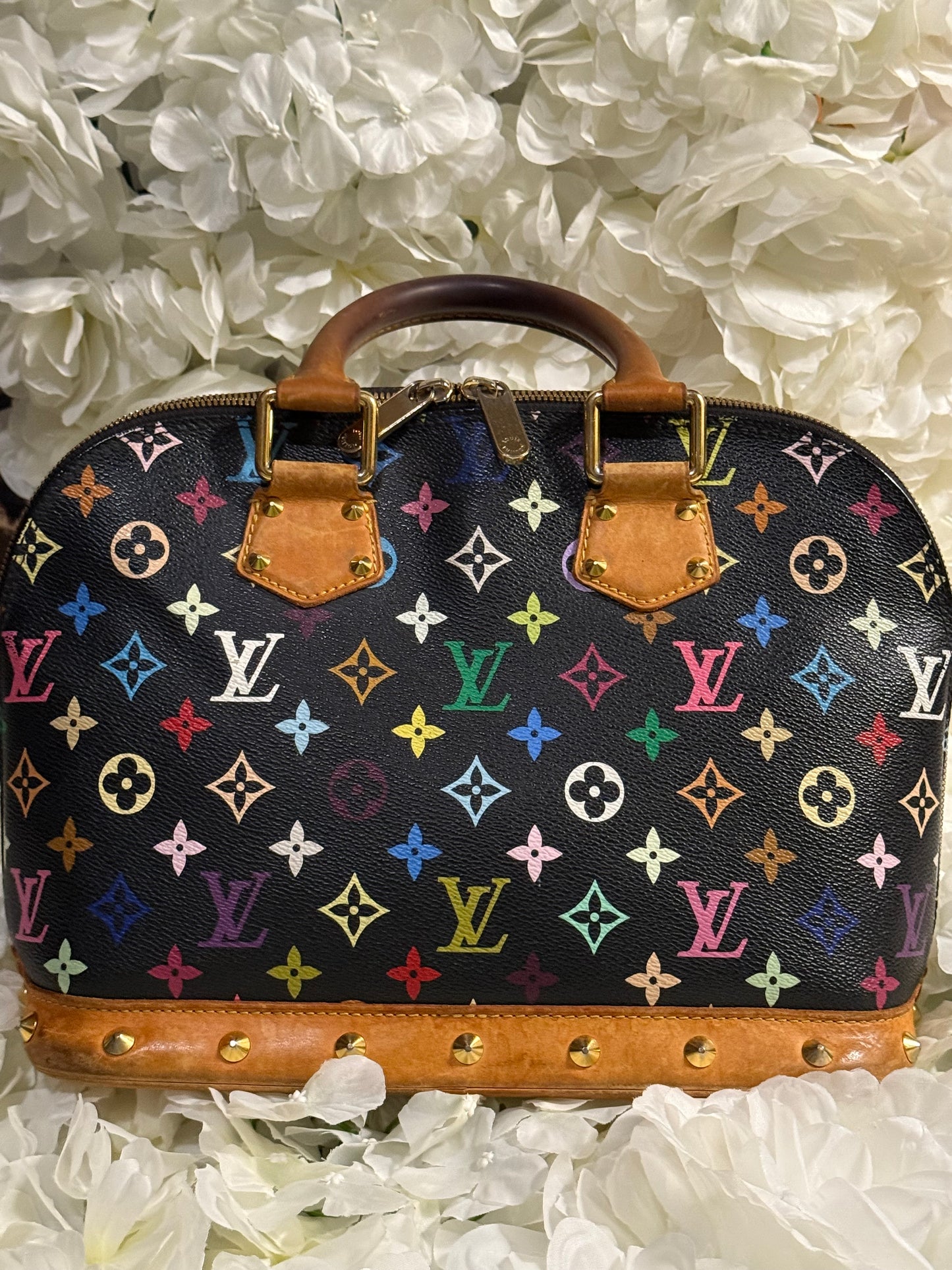Louis Vuitton Alma PM Takashi Murakami Multicolor Handbag