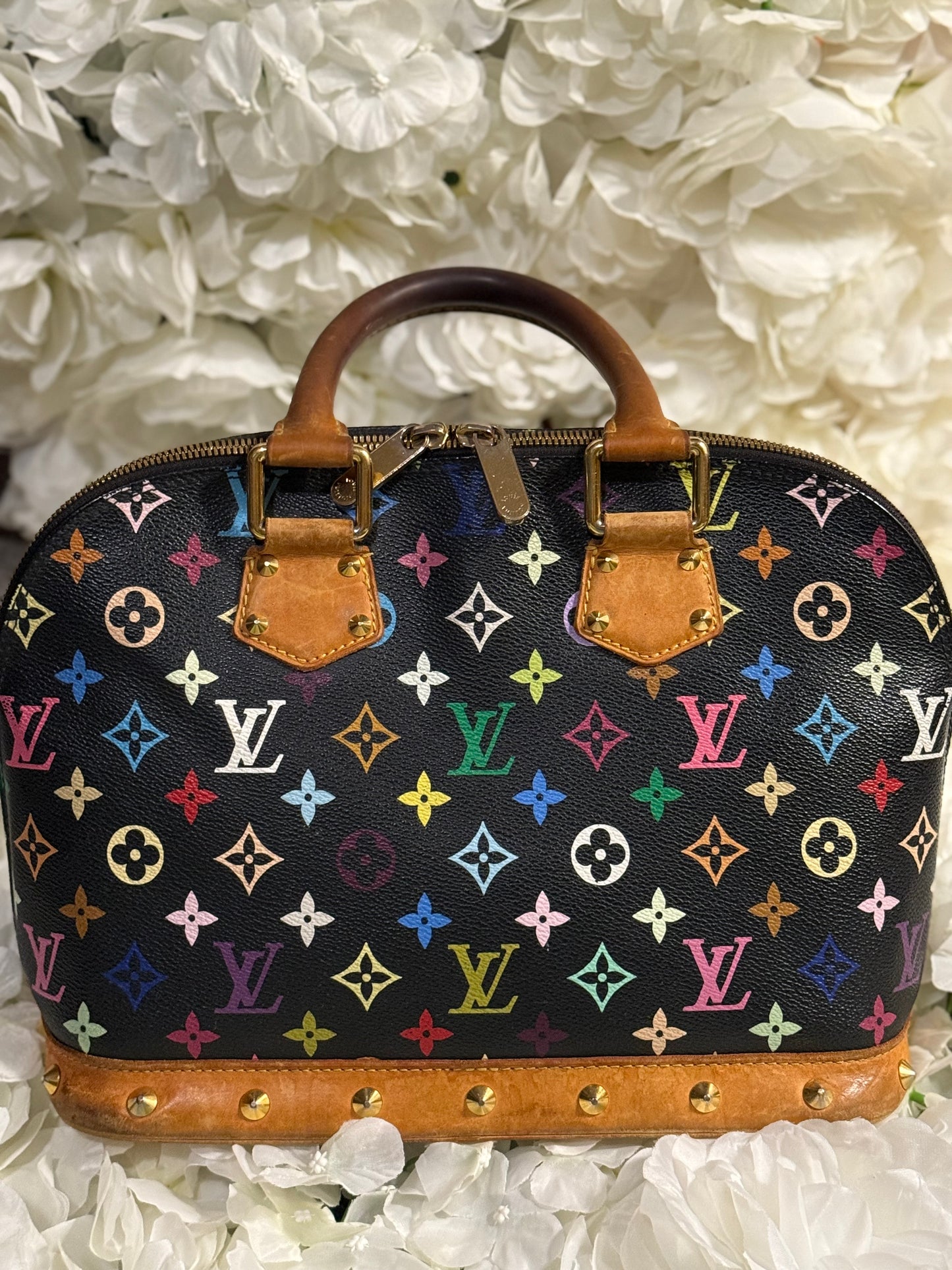 Louis Vuitton Alma PM Takashi Murakami Multicolor Handbag