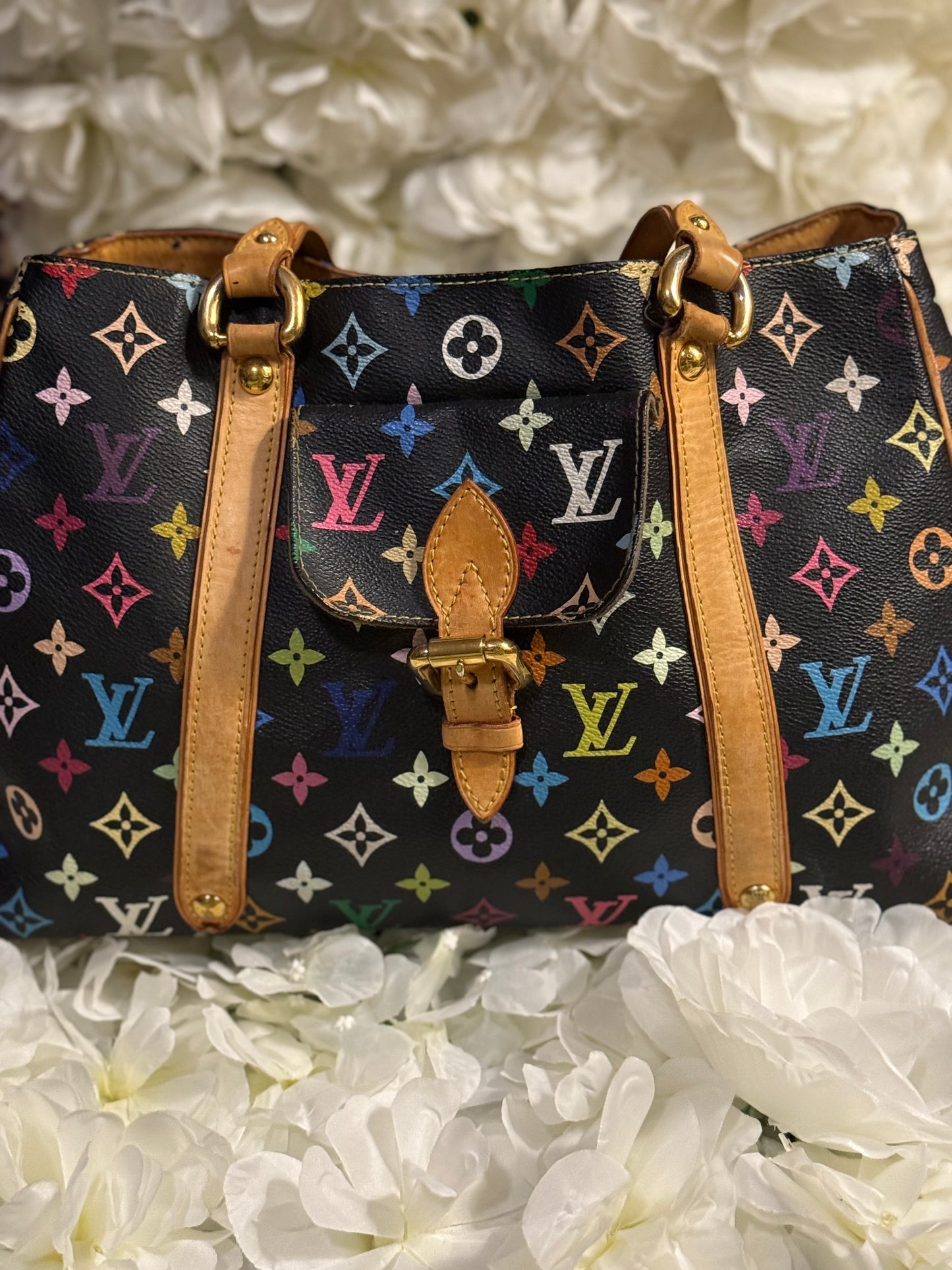 Louis Vuitton Aurelia MM Takashi Murakami Handbag