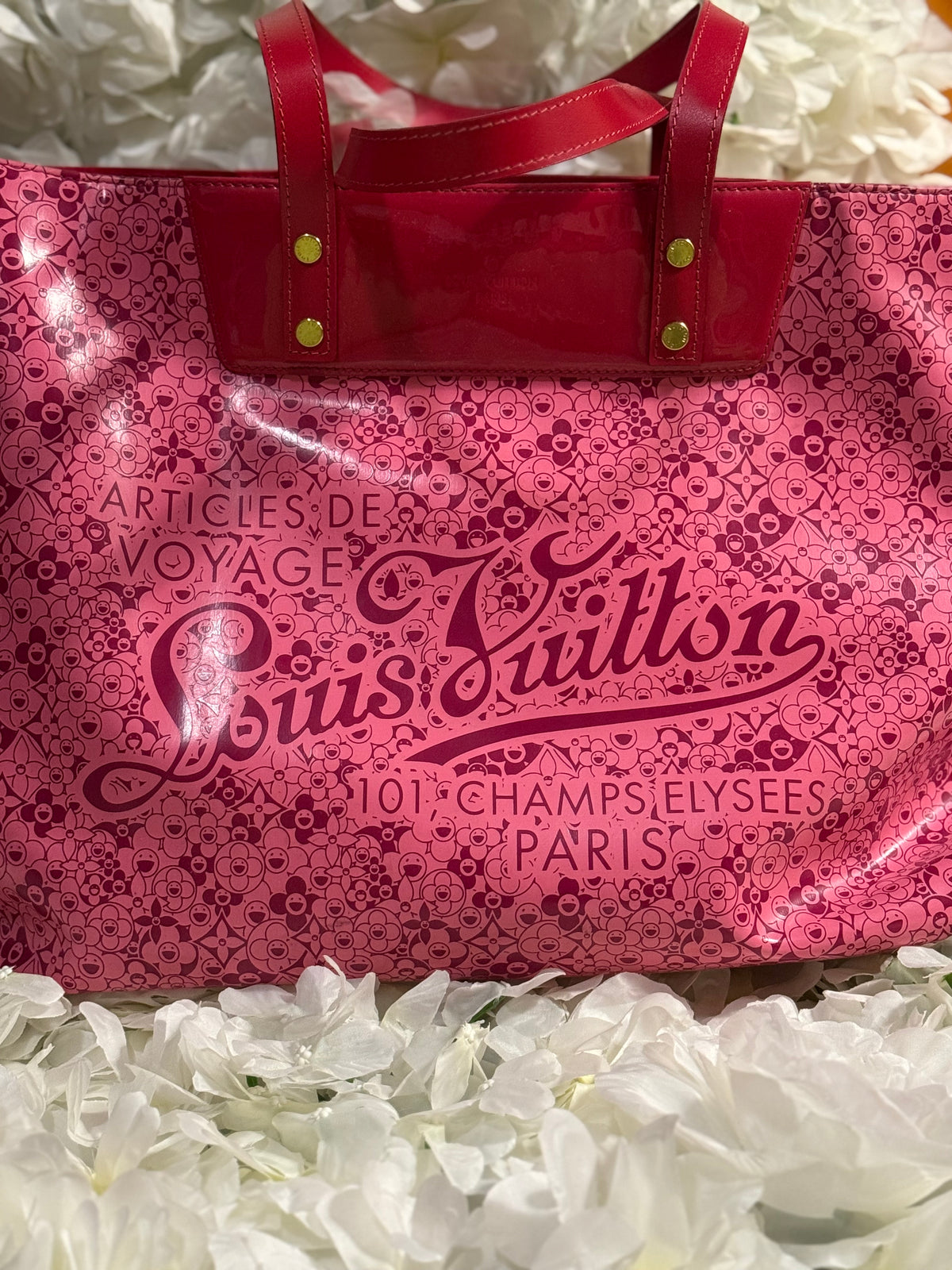 Louis Vuitton Cosmic Pink Murakami Tote Handbag