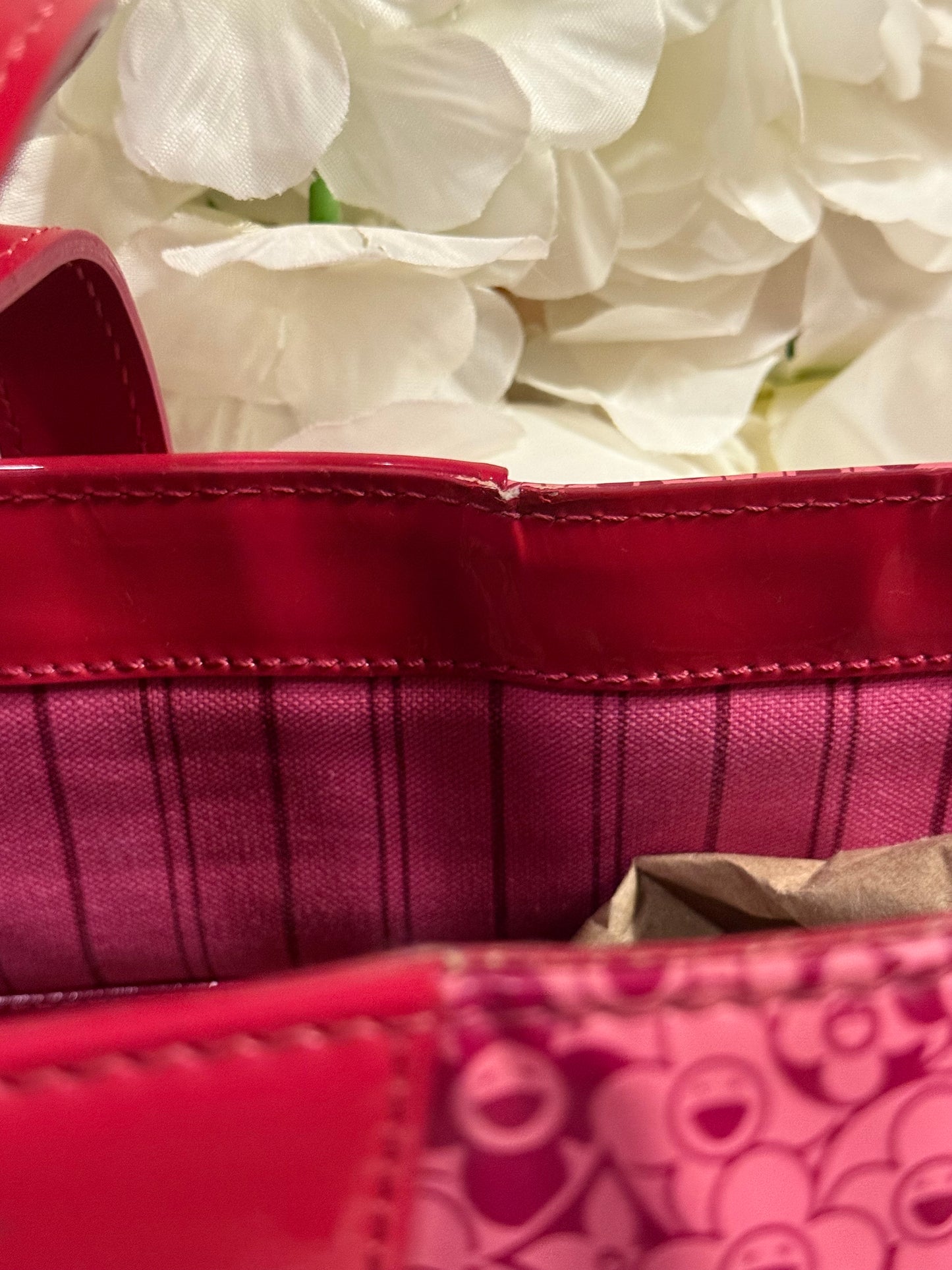 Louis Vuitton Cosmic Blossom Pink Murakami Tote Handbag