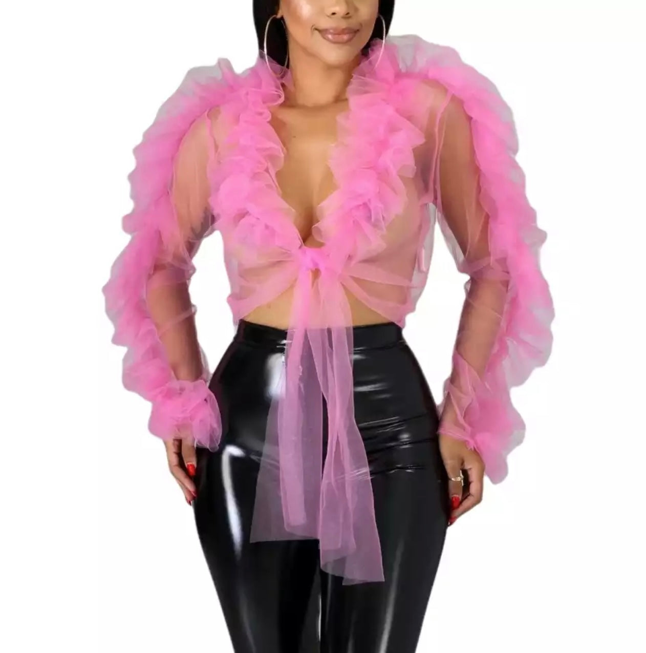 Fancy Pink Tulle Top