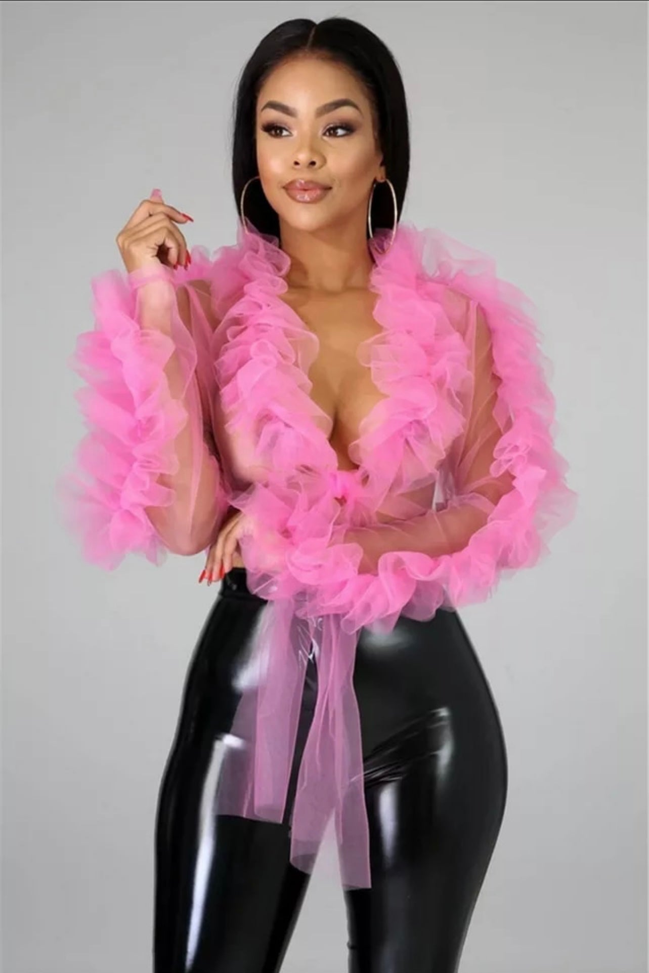 Fancy Pink Tulle Top