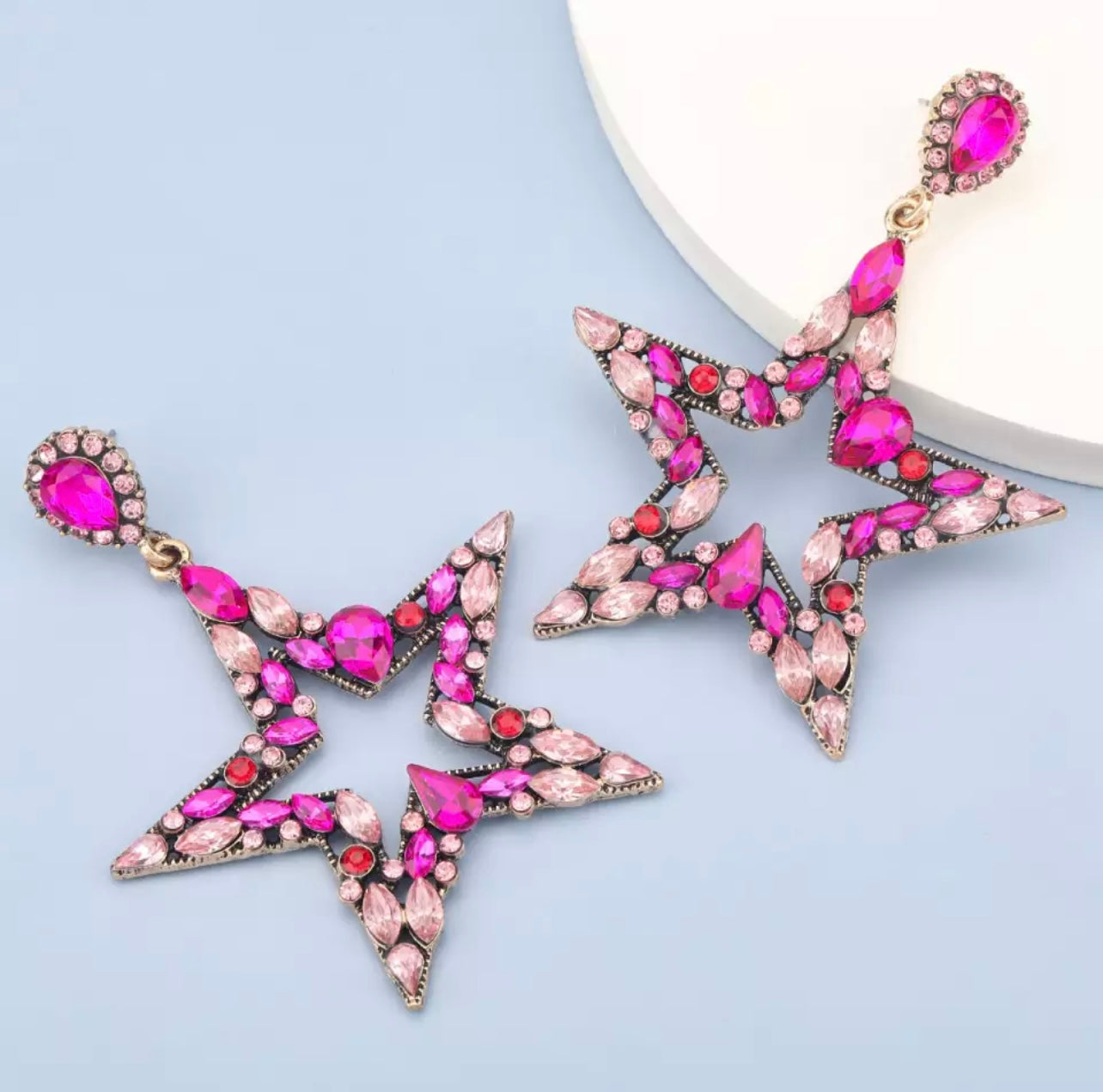 Pink Stars Earrings