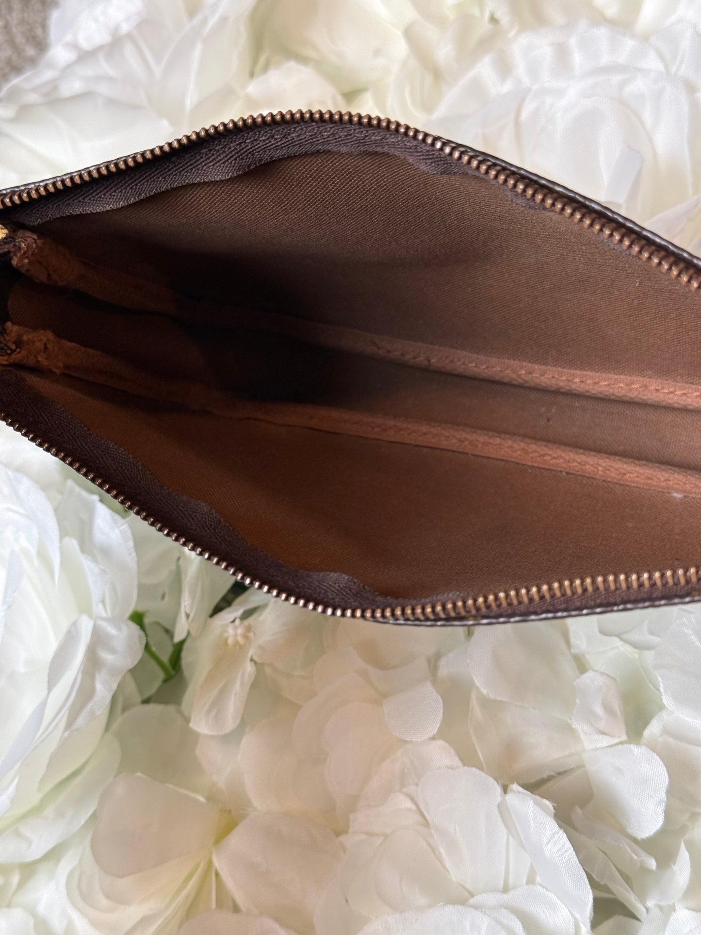 Louis Vuitton Monogram Pochette Crossbody Bag with Authentic Strap Vintage