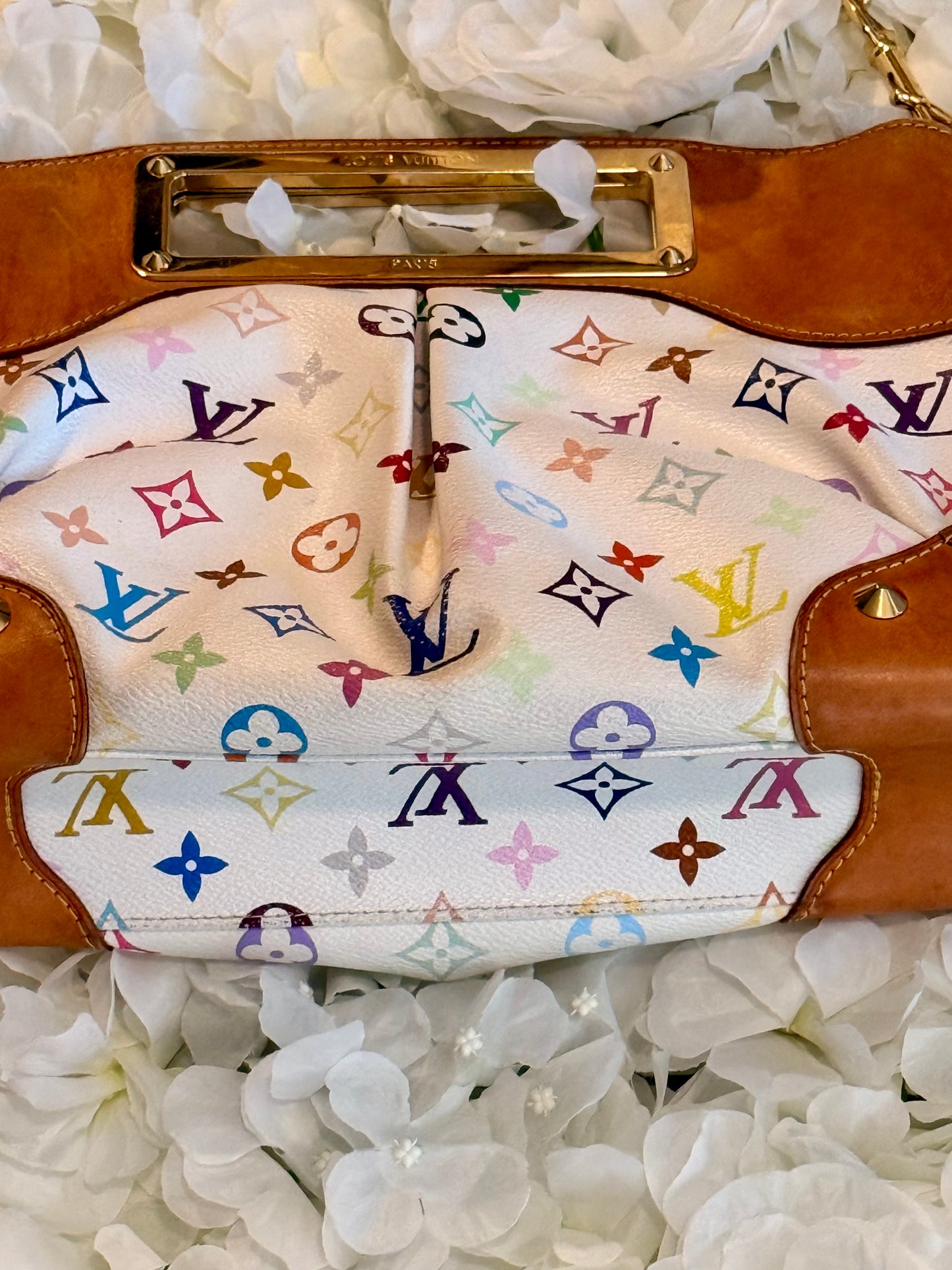 Louis Vuitton Takashi Murakami Multicolor Judy MM Handbag Vintage