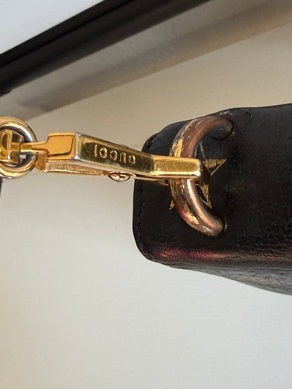 Gucci Sylvie Web Gold Bee Handbag