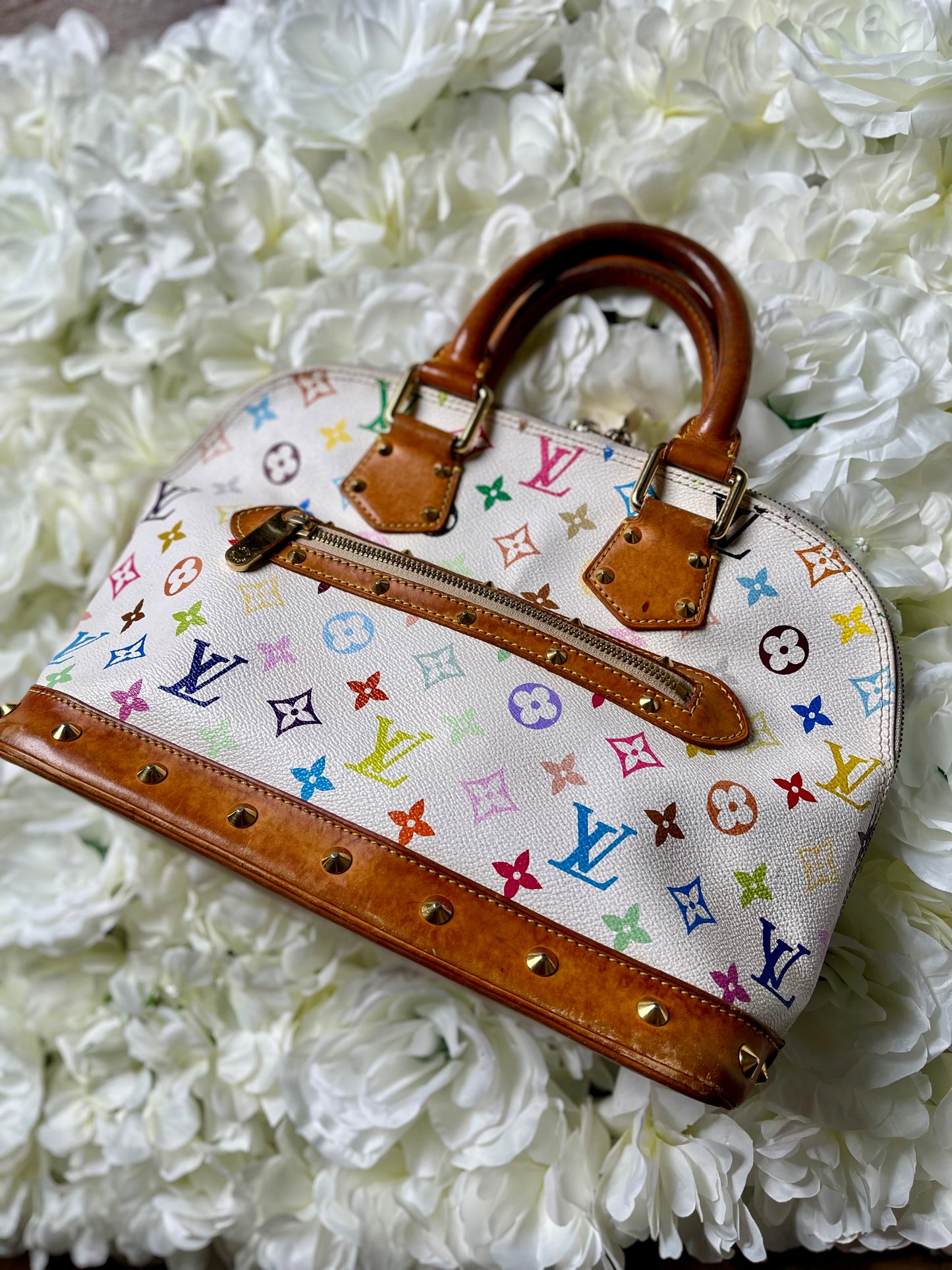 Louis Vuitton Alma PM Multicolore Handbag + Wallet Bundle Murakami Vintage