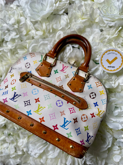 Louis Vuitton Alma PM Multicolore Handbag + Wallet Bundle Murakami Vintage