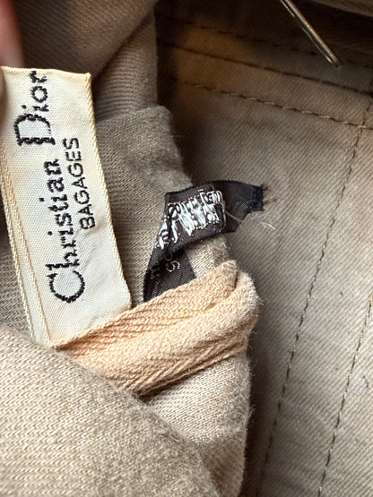 Christian Dior Trotter Canvas Boston Bag Large Vintage