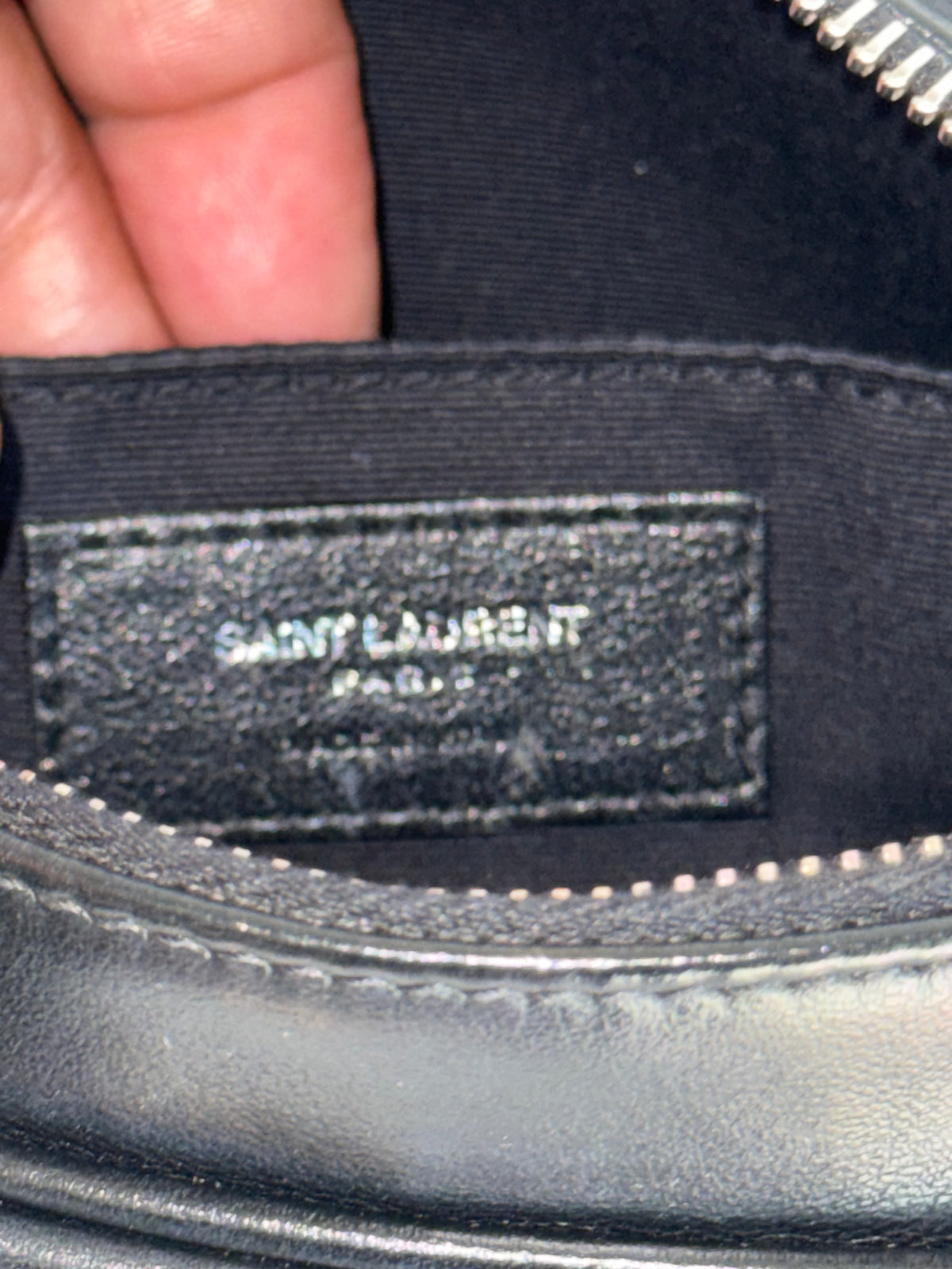 Saint Laurent Black Heart Studded Camera Shoulder Bag YSL