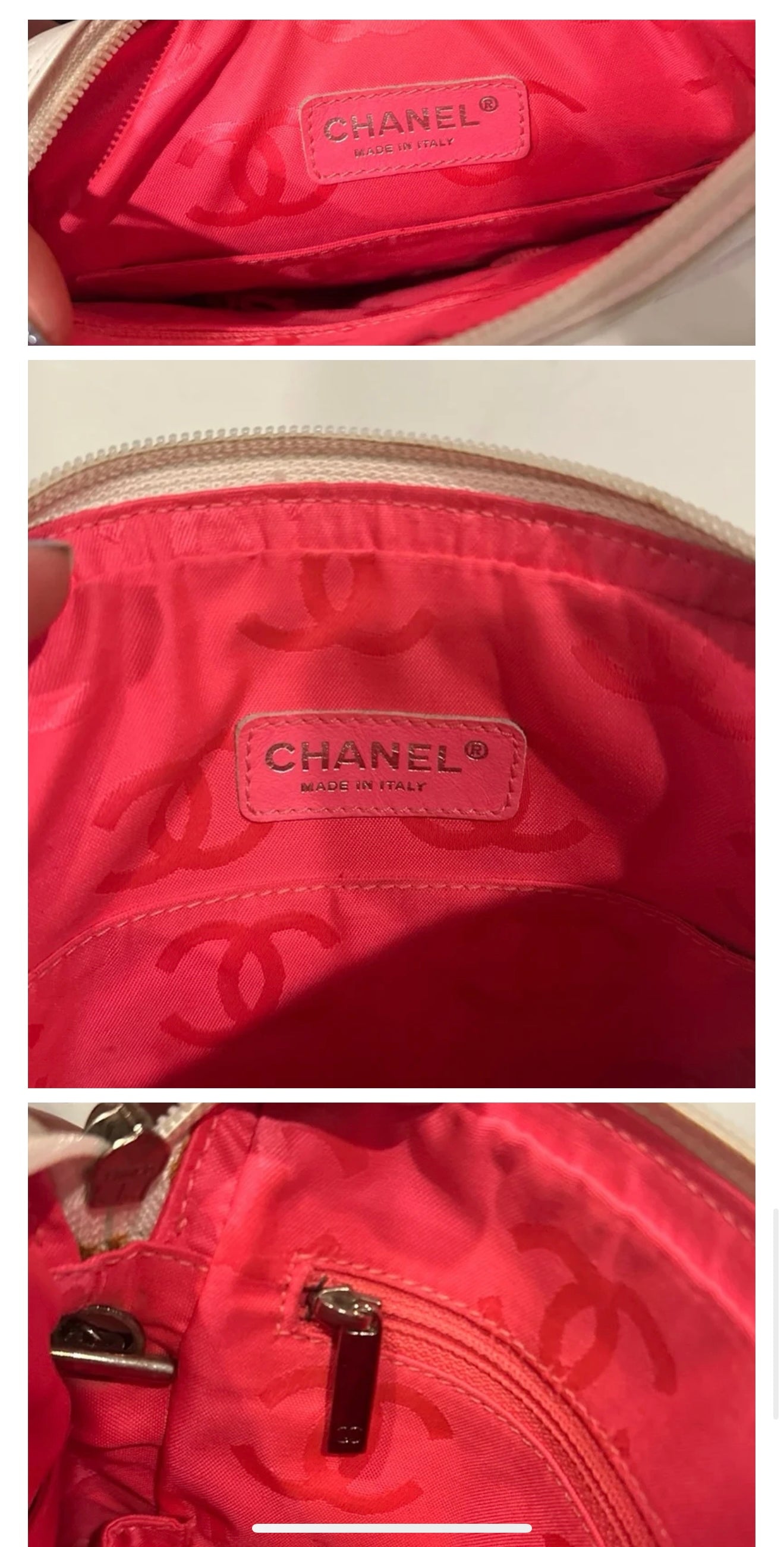 Chanel Ligne Cambon Messenger Crossbody Bag Black and White Vintage