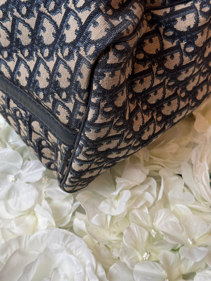 Christian Dior Trotter Canvas Boston Bag Large Vintage