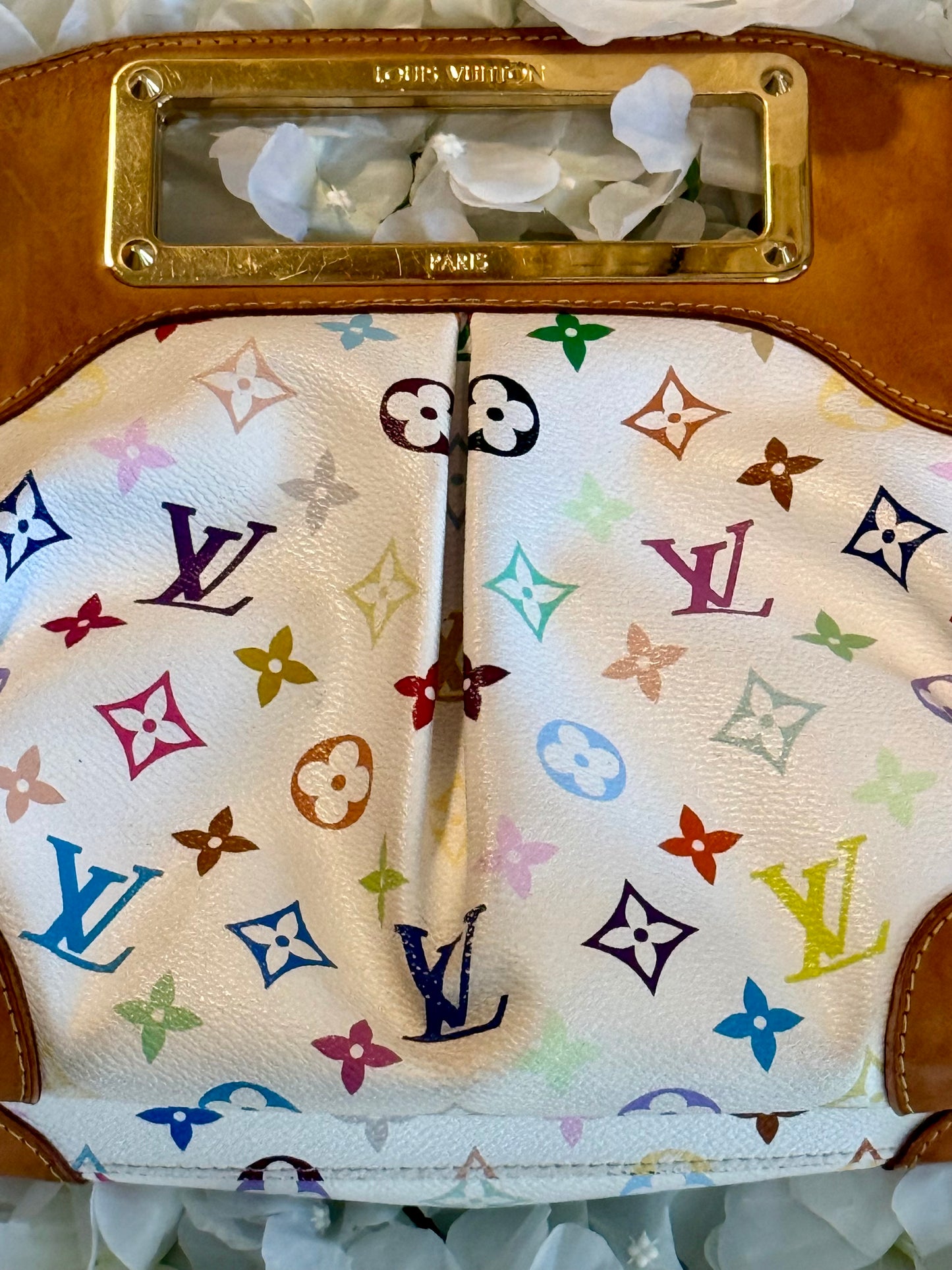 Louis Vuitton Takashi Murakami Multicolor Judy MM Handbag Vintage