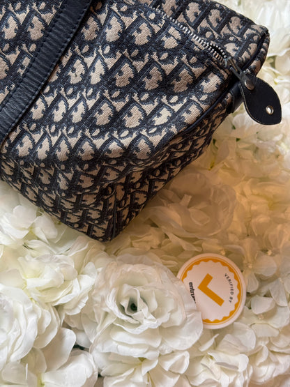 Christian Dior Trotter Canvas Boston Bag Large Vintage