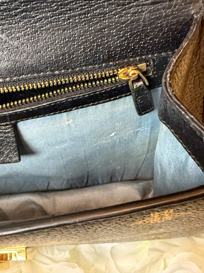 Gucci Sylvie Web Gold Bee Handbag