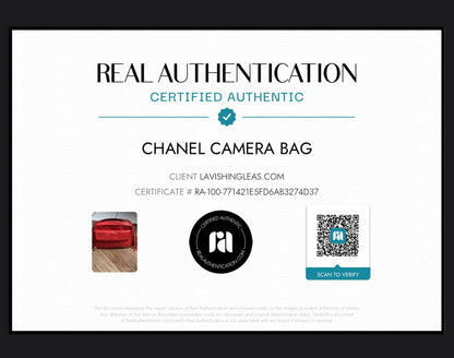 Chanel Red Lambskin Camera Bag-Vintage