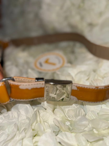 Chanel Mustard Chocolate Bar Handbag Patent Leather Vintage