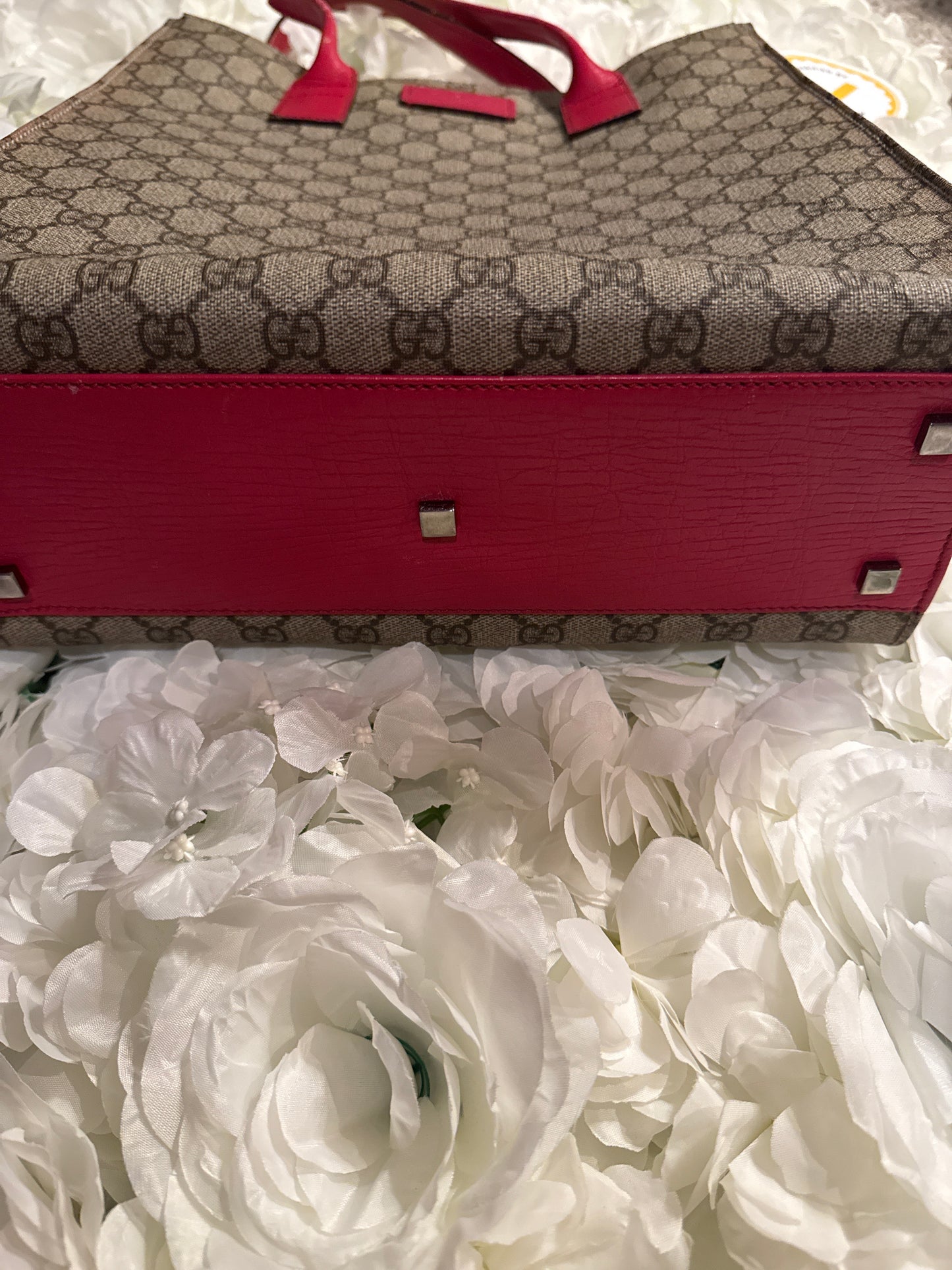 Gucci GG Canvas Hot Pink Tote Bag