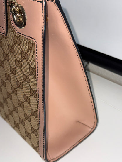 Gucci Emily Pink GG Crossbody Chain Shoulder Bag