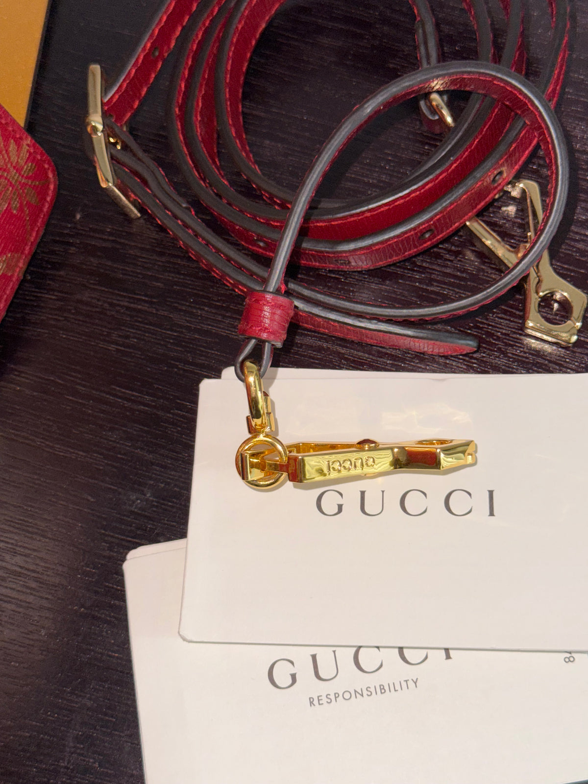 Gucci Sylvie Red GG Limited Edition Crossbody Handbag