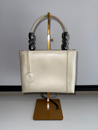Christian Dior Malice Cream Tote Handbag Vintage