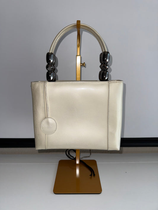 Christian Dior Malice Cream Tote Handbag Vintage