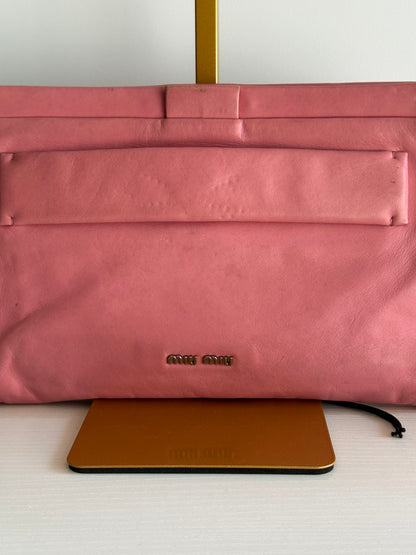 Miu Miu Nappa Clutch Pink Bag