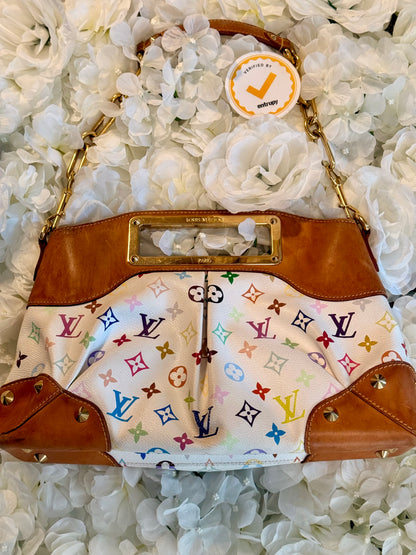 Louis Vuitton Takashi Murakami Multicolor Judy MM Handbag Vintage