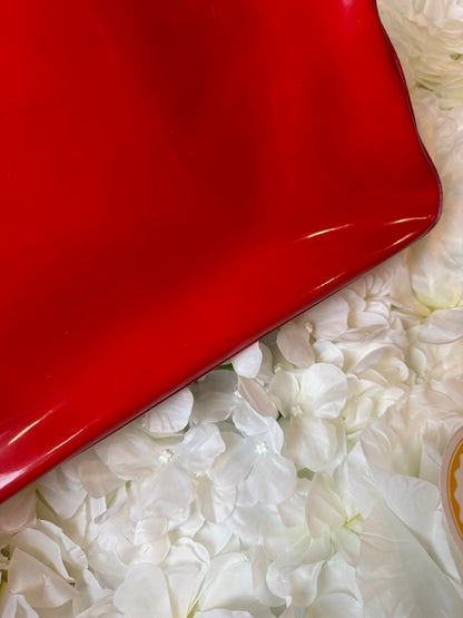 Fendi Mamma Baguette Red Patent Leather Handbag