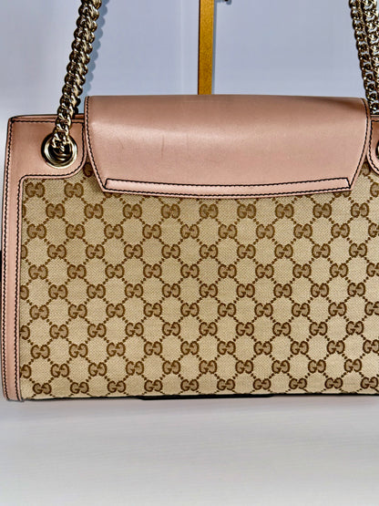 Gucci Emily Pink GG Crossbody Chain Shoulder Bag