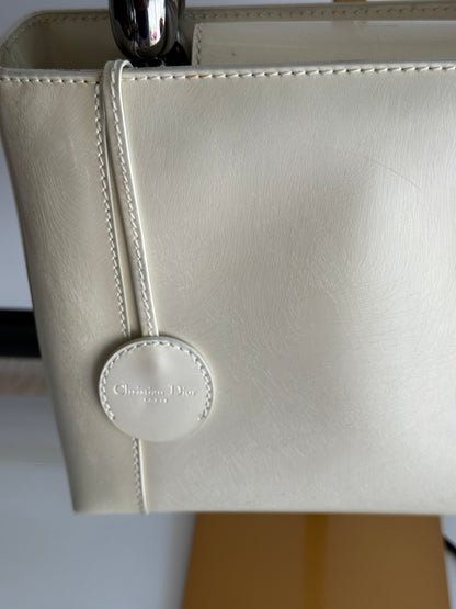 Christian Dior Malice Cream Tote Handbag Vintage