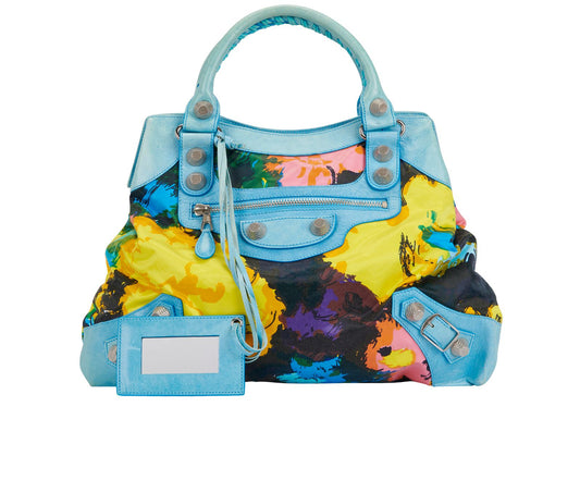 Balenciaga Floral City Handbag