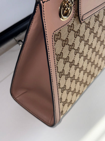 Gucci Emily Pink GG Crossbody Chain Shoulder Bag