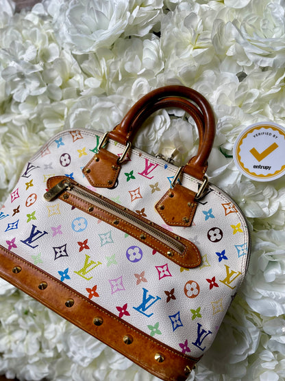 Louis Vuitton Alma PM Multicolore Handbag + Wallet Bundle Murakami Vintage