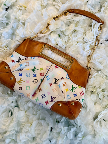 Louis Vuitton Takashi Murakami Multicolor Judy MM Handbag Vintage
