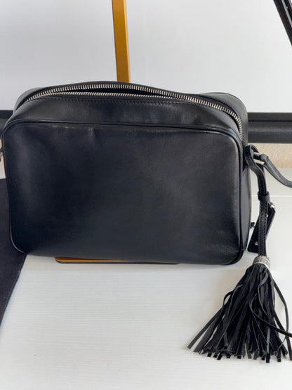 Saint Laurent Black Heart Studded Camera Shoulder Bag YSL