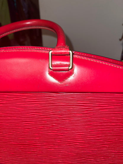 Louis Vuitton Epi Leather Red Handbag Business Tote