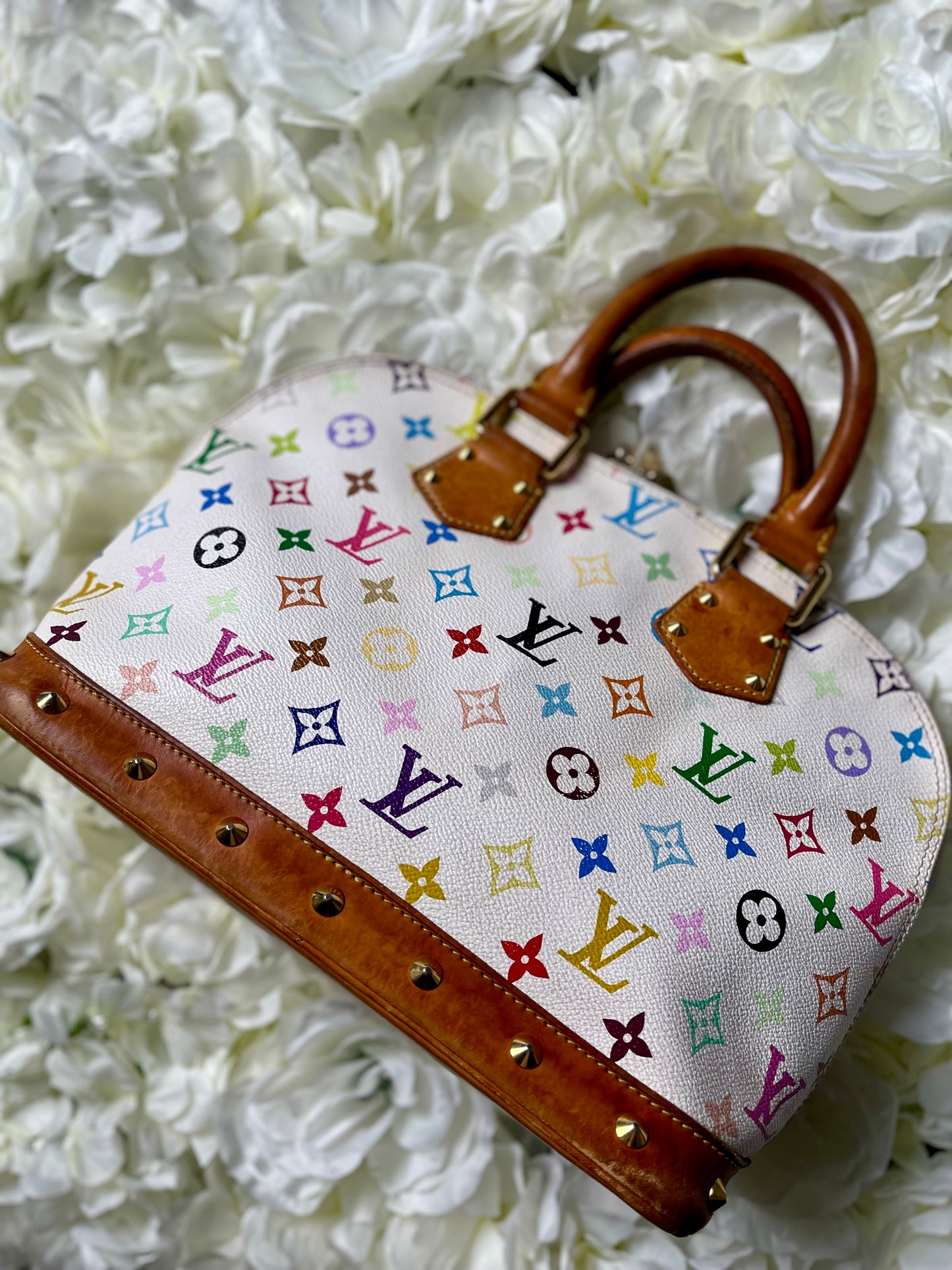 Louis Vuitton Alma PM Multicolore Handbag + Wallet Bundle Murakami Vintage