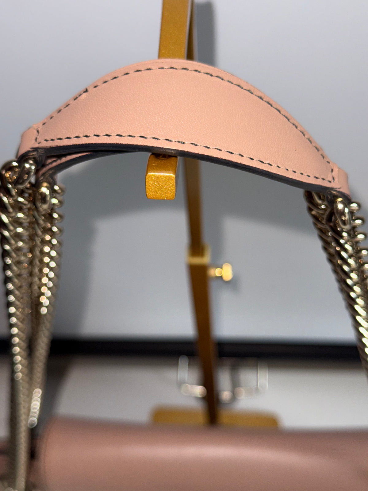 Gucci Emily Pink GG Crossbody Chain Shoulder Bag