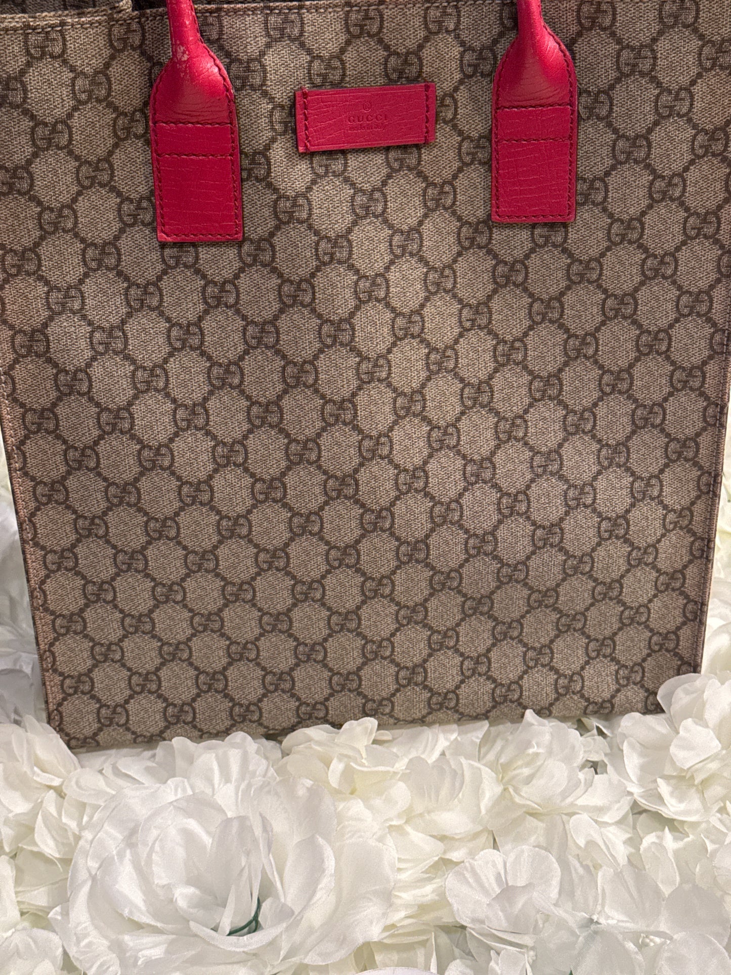 Gucci GG Canvas Hot Pink Tote Bag