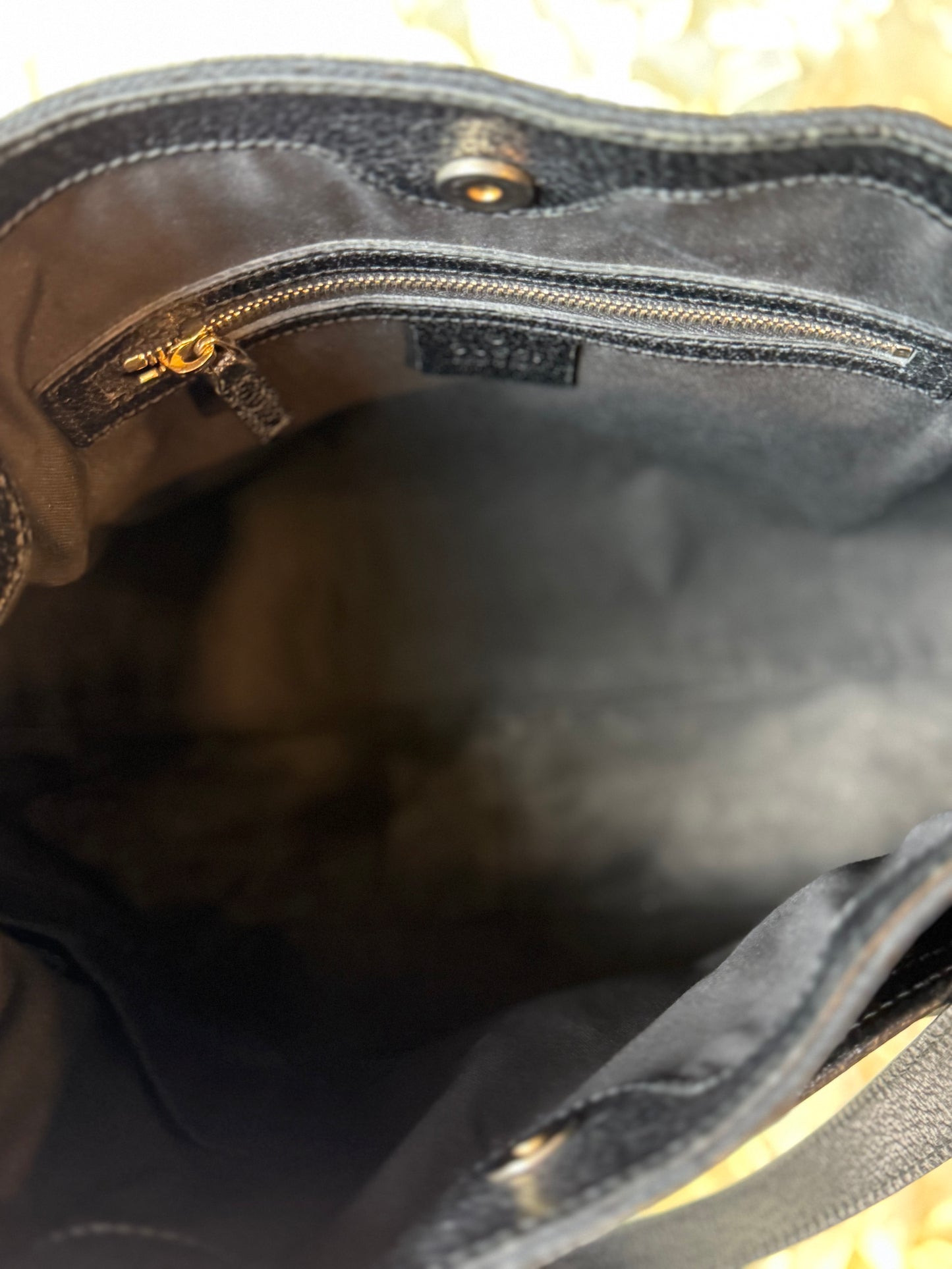 Gucci Charmy GG Black Canvas Handbag Vintage